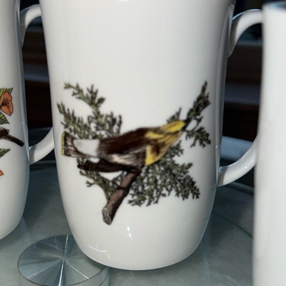 Fitz & Floyd “Wild Birds” bone china mug set (4) – Neiman Marcus (1970s) - Picture 5 of 7